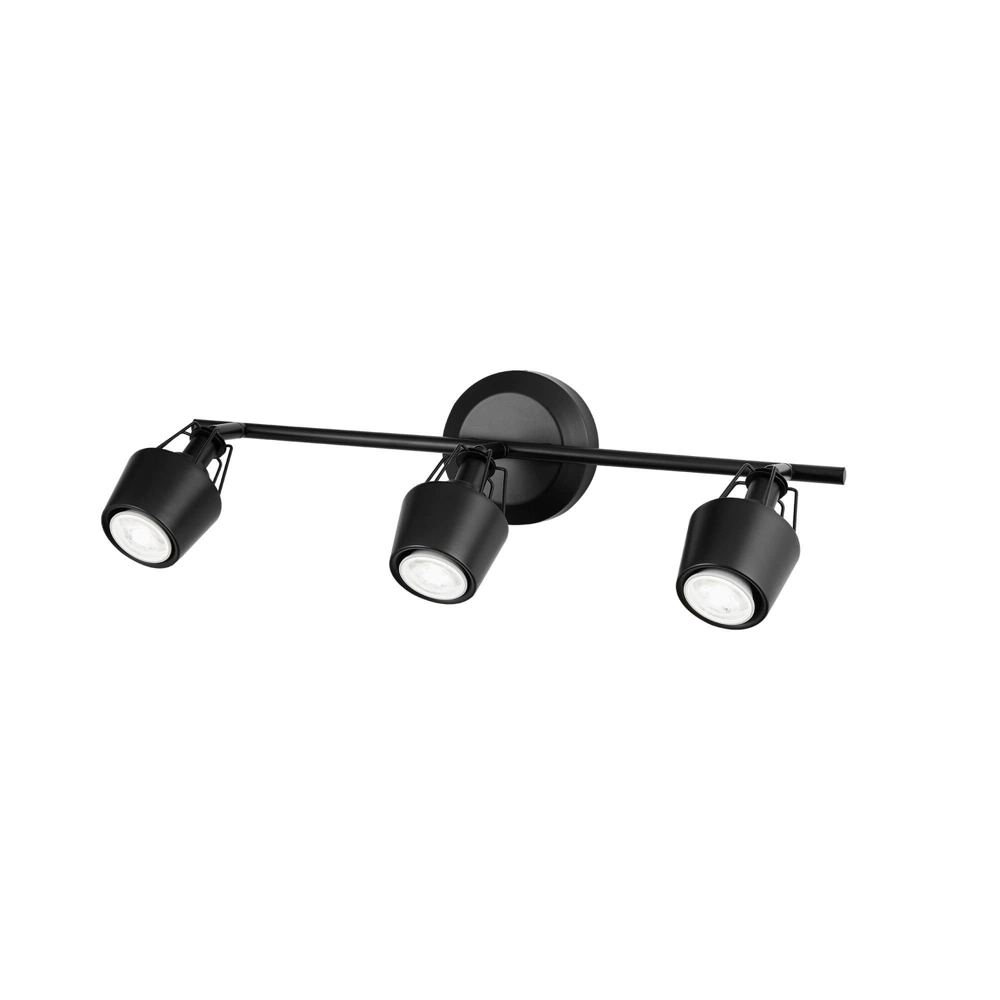 Lorca Track Lighting in 3-Light, Three-Quarter View.