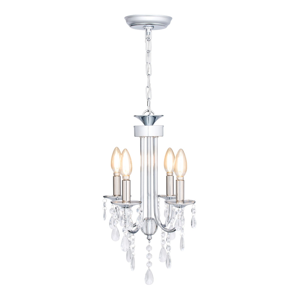 Francis 4-Light Chandelier, Front View.