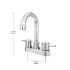 Grifo de baño de 2 manijas Liam