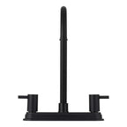 Sophia 2-Handle Kitchen Faucet in Matte Black, Back View.