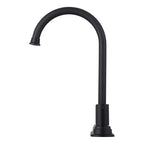 Sophia 2-Handle Kitchen Faucet in Matte Black, Side View.
