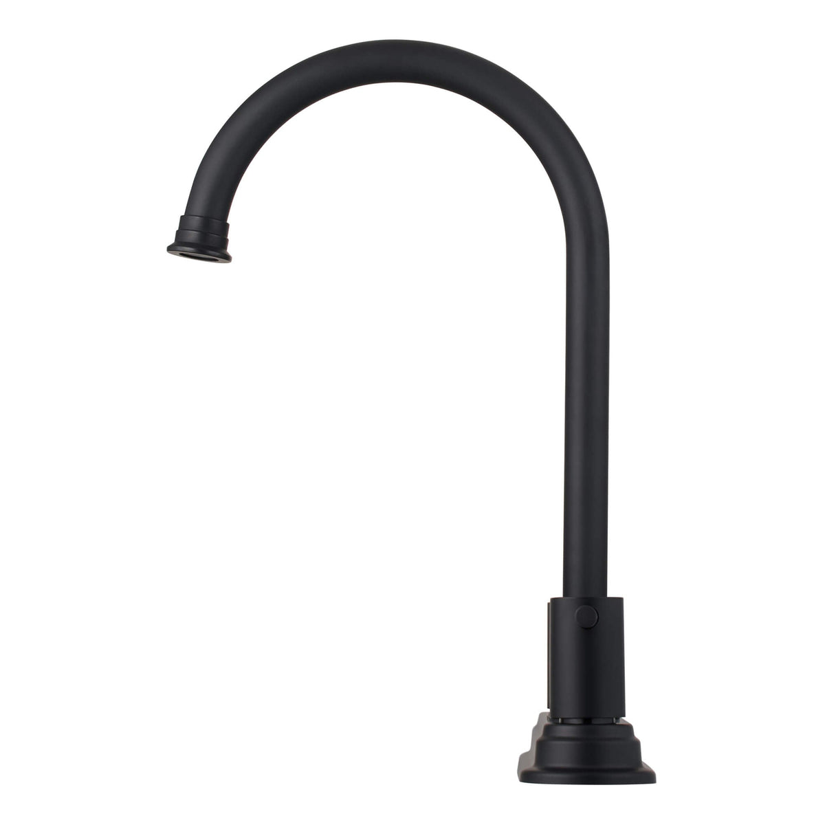 Sophia 2-Handle Kitchen Faucet in Matte Black, Side View.