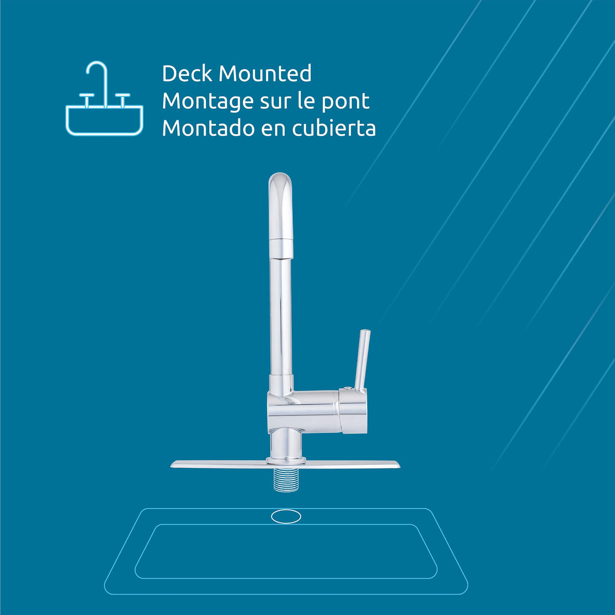 Grifo de cocina monomando Moses