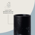 Zoe 3pc Marble Bath Set in Marble Black, alternate detail view 2.