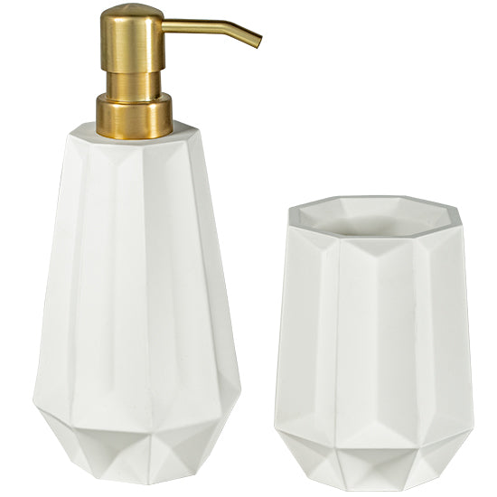 Octagonal Resin Bathroom Accessories Set