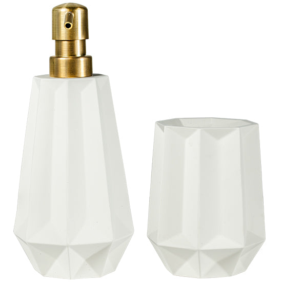 Octagonal Resin Bathroom Accessories Set