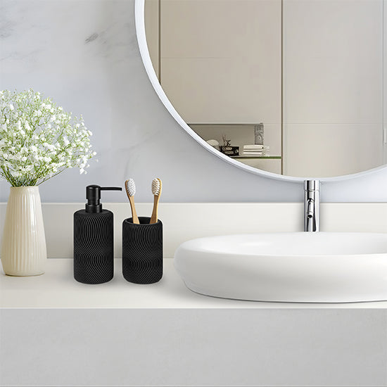 Octagonal Resin Bathroom Accessories Set
