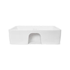Alia Rectangular Ceramic Basin, Back View.