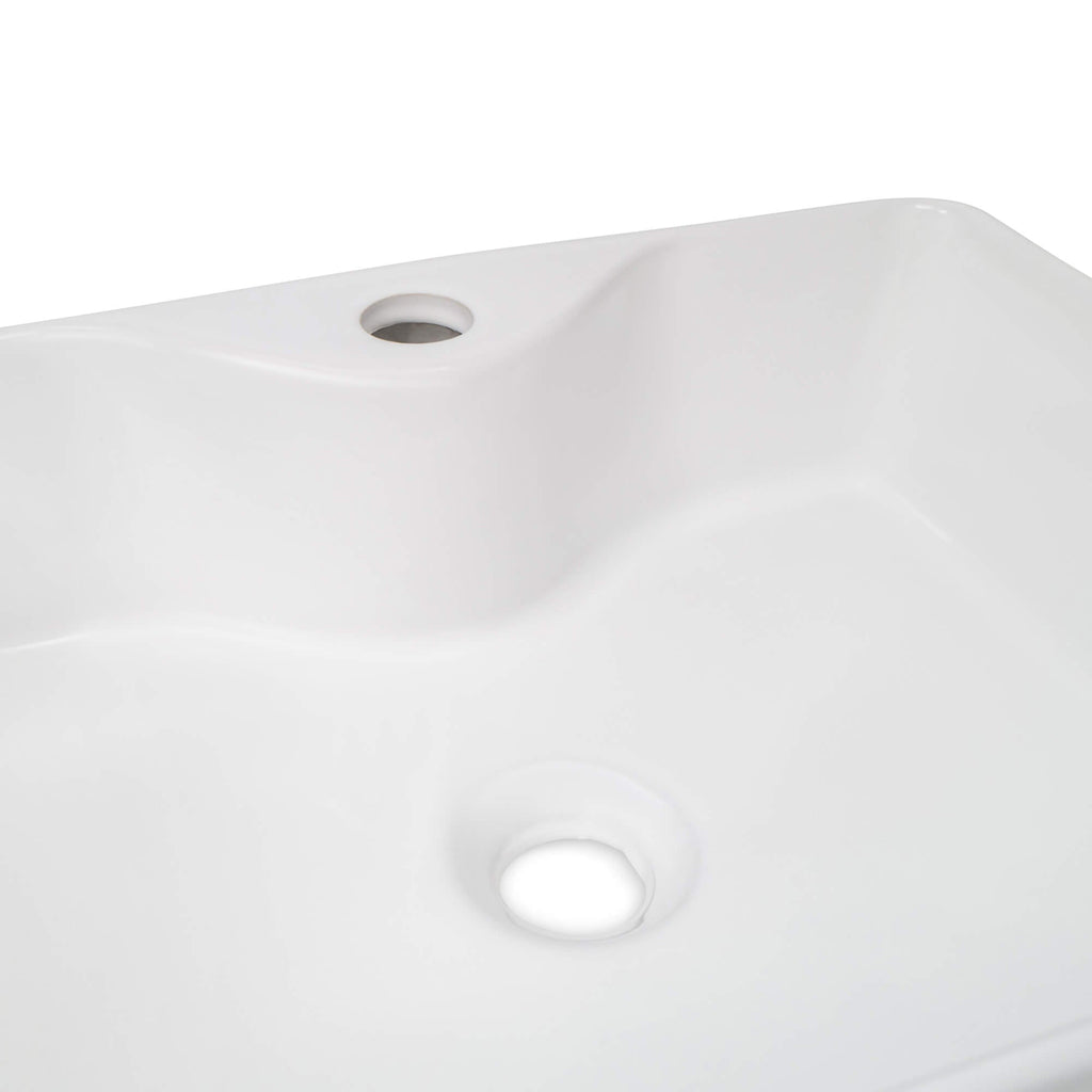 Lavabo rectangular de cerámica Alia