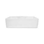 Alia Rectangular Ceramic Basin, Front View.