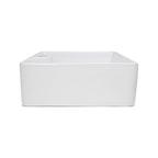 Alia Rectangular Ceramic Basin, Side View.
