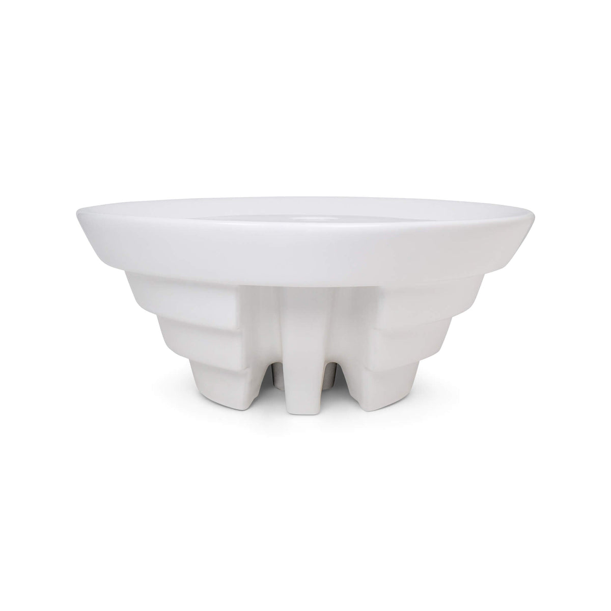 Petra Rounded Ceramic Basin, Back View.