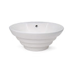 Petra Rounded Ceramic Basin, Front View.