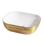 Rodas Ceramic Basin, three-quarter view.