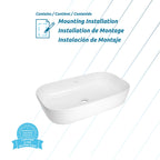 Venezia Rectangular Ceramic Basin, alternate detail view 1.