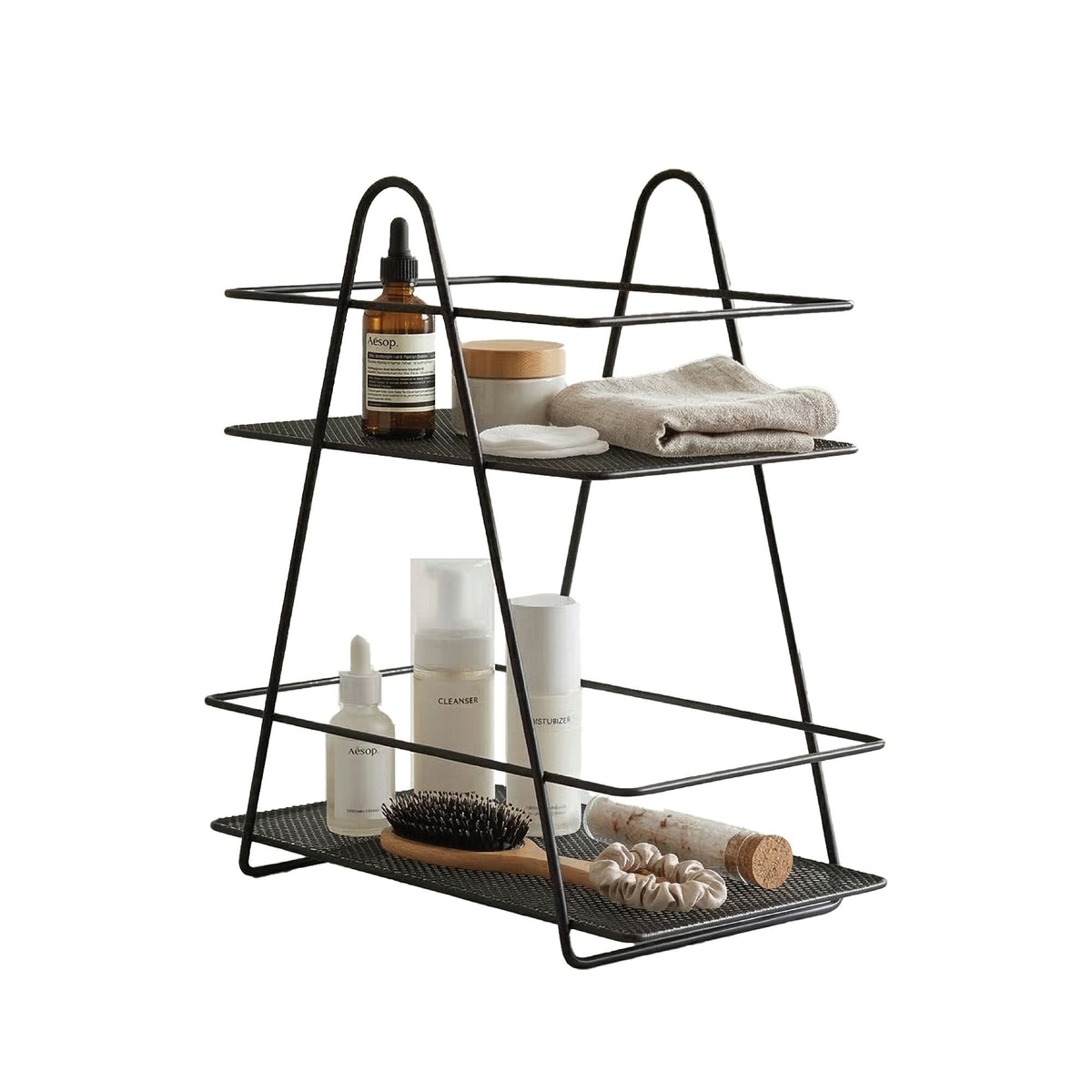 Bandeja rectangular para tocador de dos niveles Brego Spa Tower