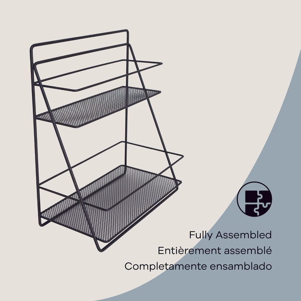 Bandeja organizadora de tocador de spa rectangular de 2 niveles Morween