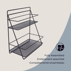 Bandeja organizadora de tocador de spa rectangular de 2 niveles Morween