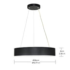 Alida LED Chandelier, Dimensions Diagram.