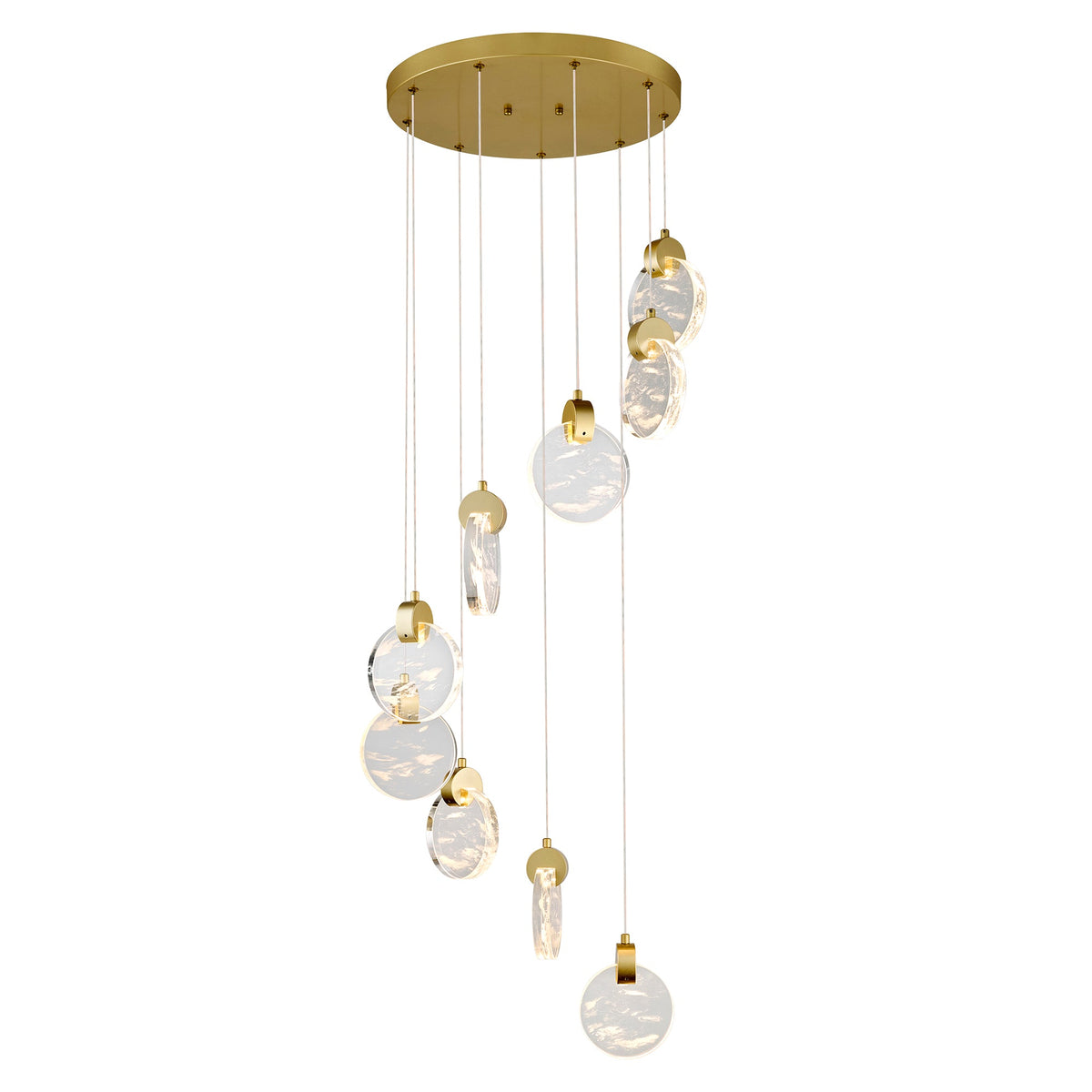 Candelabro LED moderno de 9 luces