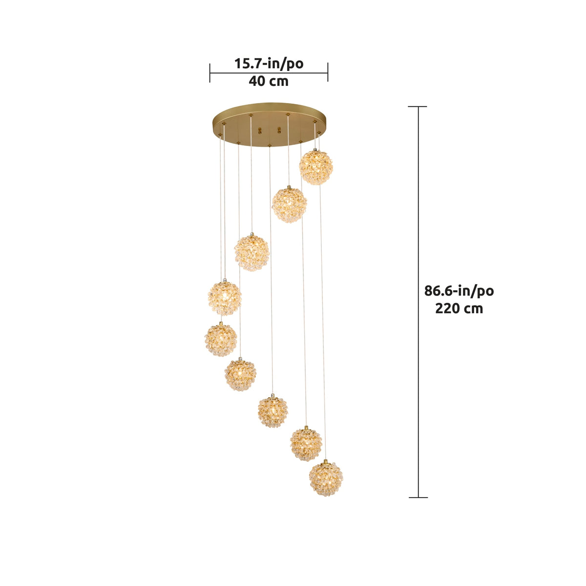 Candelabro Amalia de 9 luces