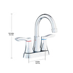 Grifo de baño de 2 manijas Elena