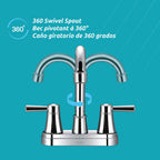 Alba 2-Handle Bathroom Faucet in Polished Chrome, Attribute Detail View 2.