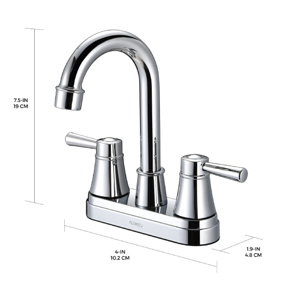 2-Handle Bathroom Faucet, 4”