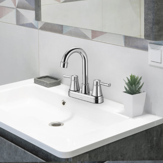 Grifo de baño de dos manijas, 4”