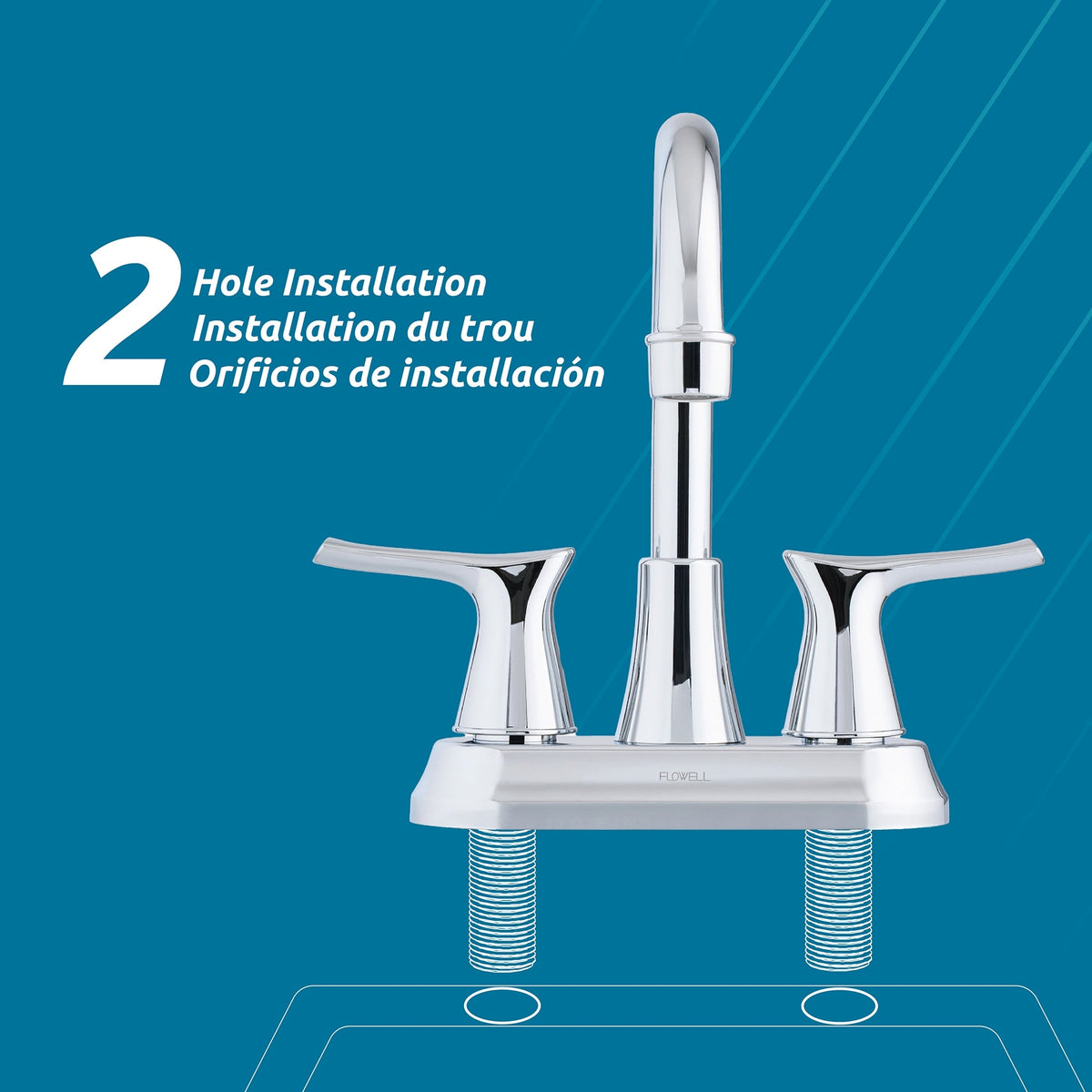 Grifo de baño de 2 manijas Brasilia