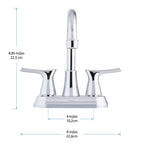 Grifo de baño de 2 manijas Brasilia