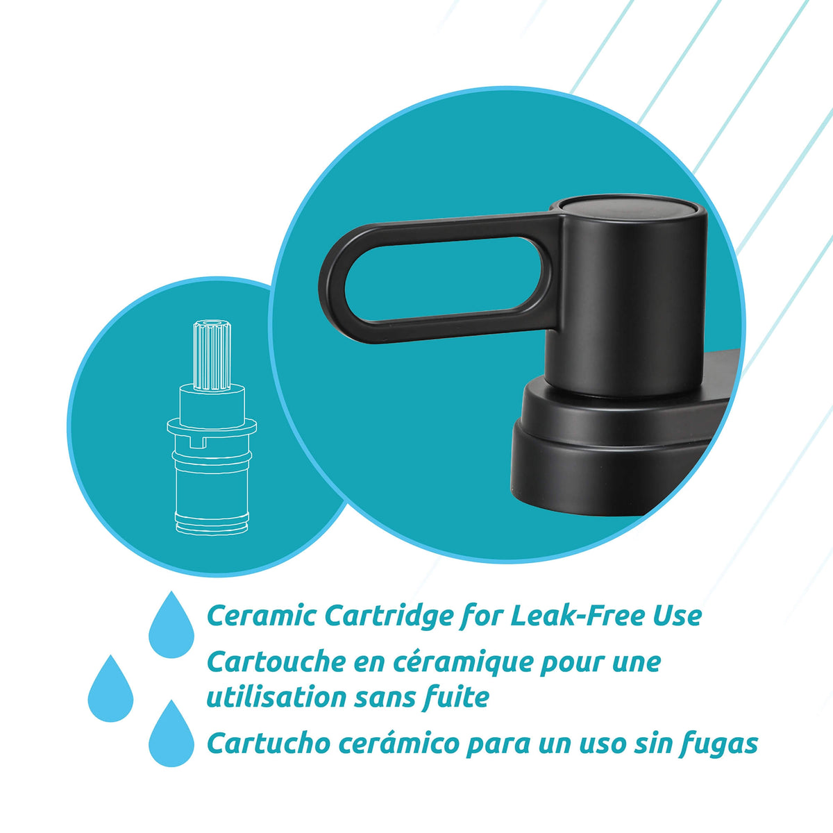 Grifo de baño de 2 manijas Nova