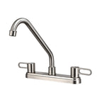 Nova 2-Handle Kitchen Faucet in Brushed Nickel, Three-Quarter View.