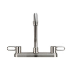 Nova 2-Handle Kitchen Faucet in Brushed Nickel, Front View.