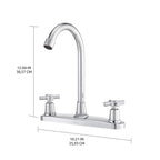 Grifo de cocina de 2 manijas Melissa