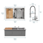 Set de estación de cocina Victoria de 8 piezas