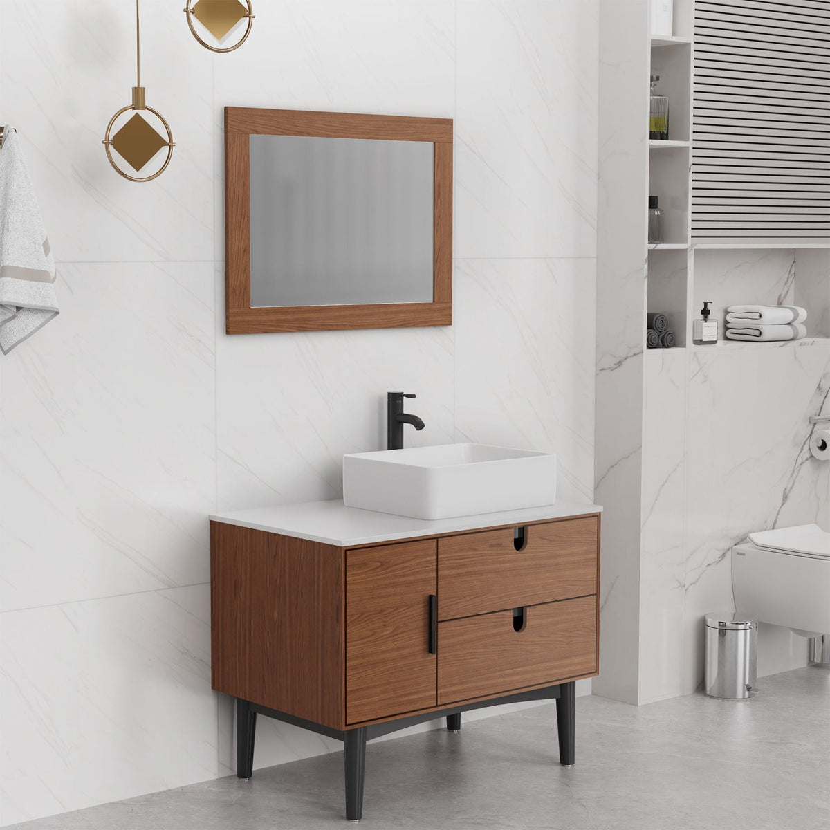 Reed Freestanding Vanity, Lifestyle View.