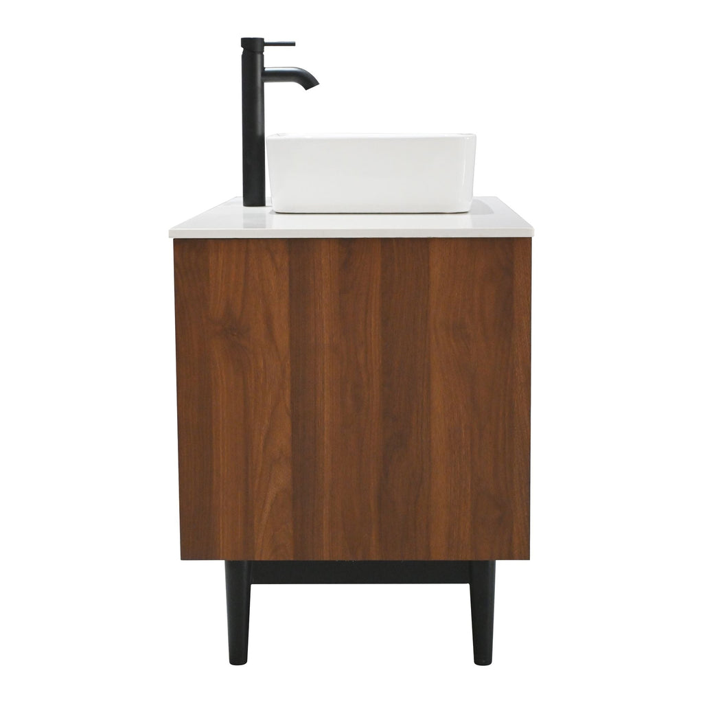 Reed Freestanding Vanity, Side View.