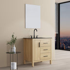 Sanibel Freestanding Vanity, three-quarter view.