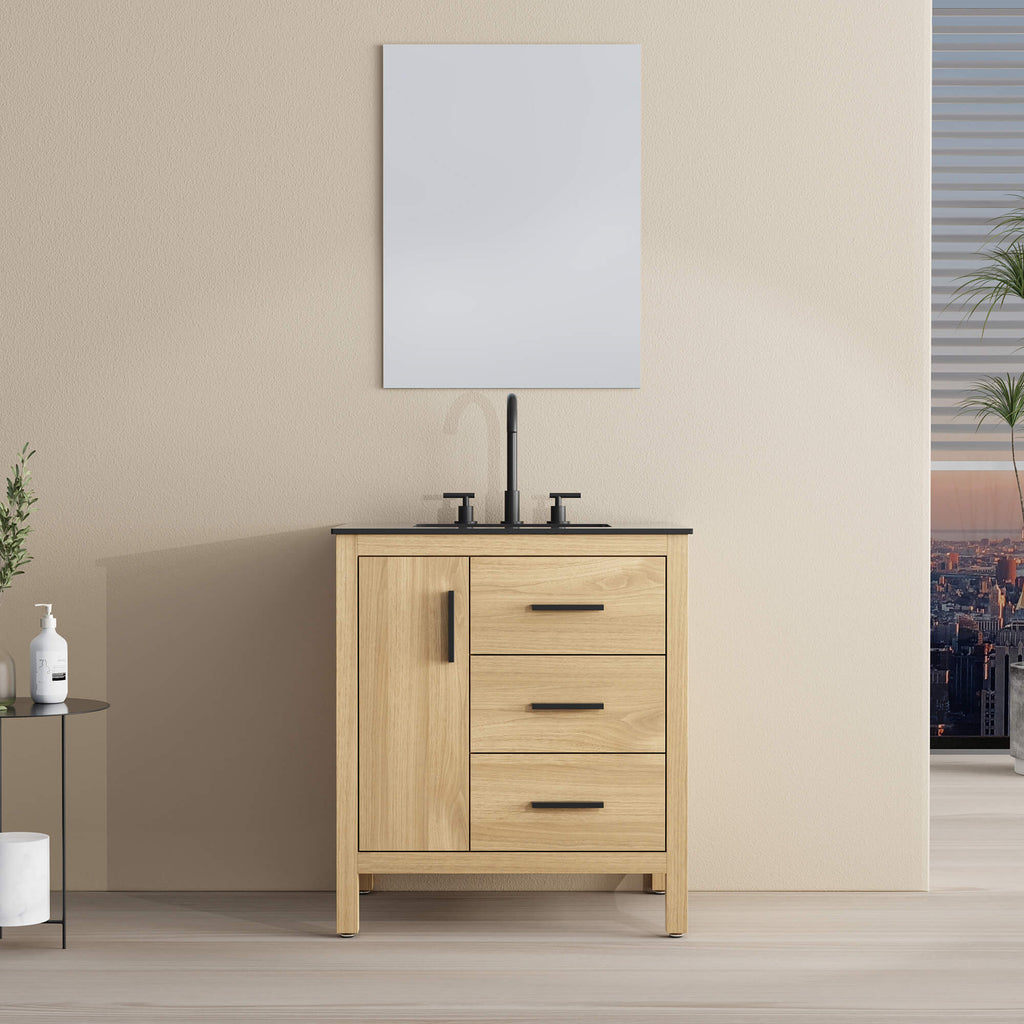 Sanibel Freestanding Vanity, front view.