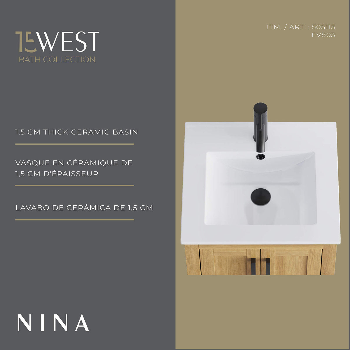 Lavabo independiente Nina