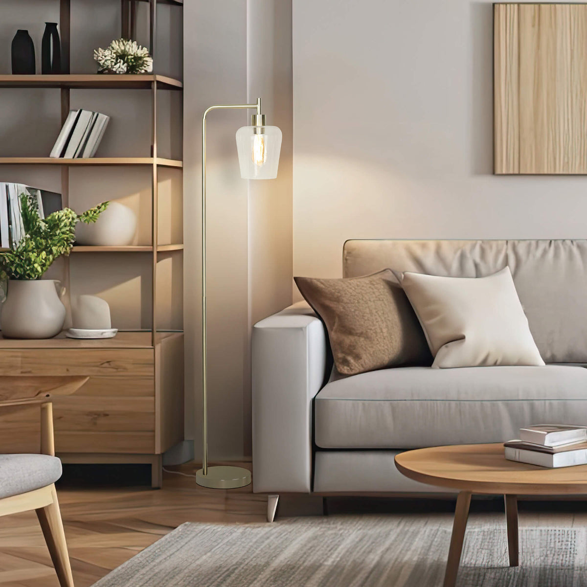 Lexington 1-Light Floor Lamp, Lifestyle View.