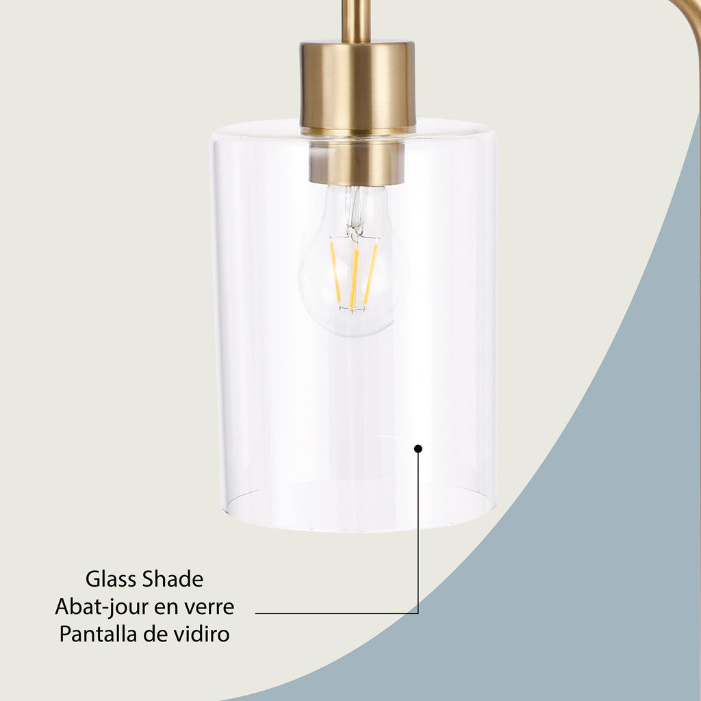 Liza 1-Light Arched Floor Lamp, Attribute Detail View 2.