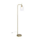 Liza 1-Light Arched Floor Lamp, Side View.