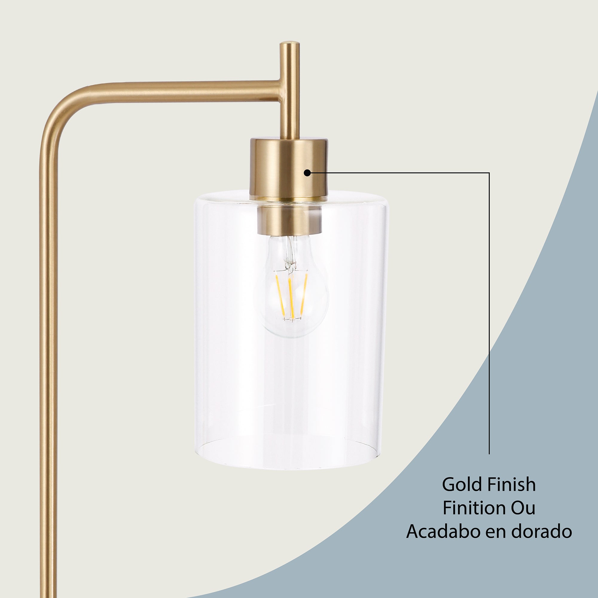 Liza 1-Light Arched Floor Lamp