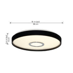 Liverpool LED Flushmount, dimensions diagram.
