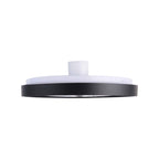 Liverpool LED Flushmount, side view, powered off.