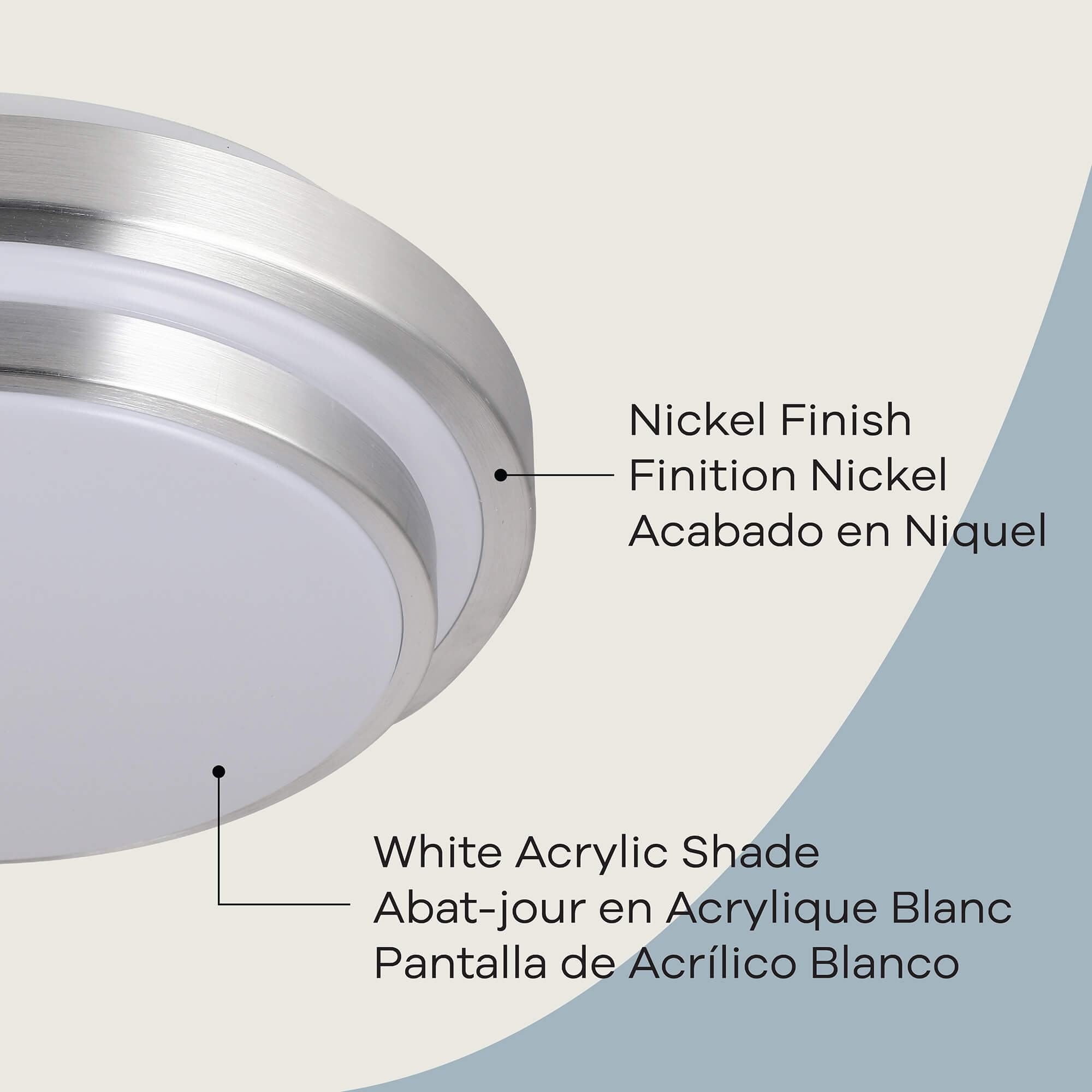 Deux Lámpara de techo LED tipo flushmount