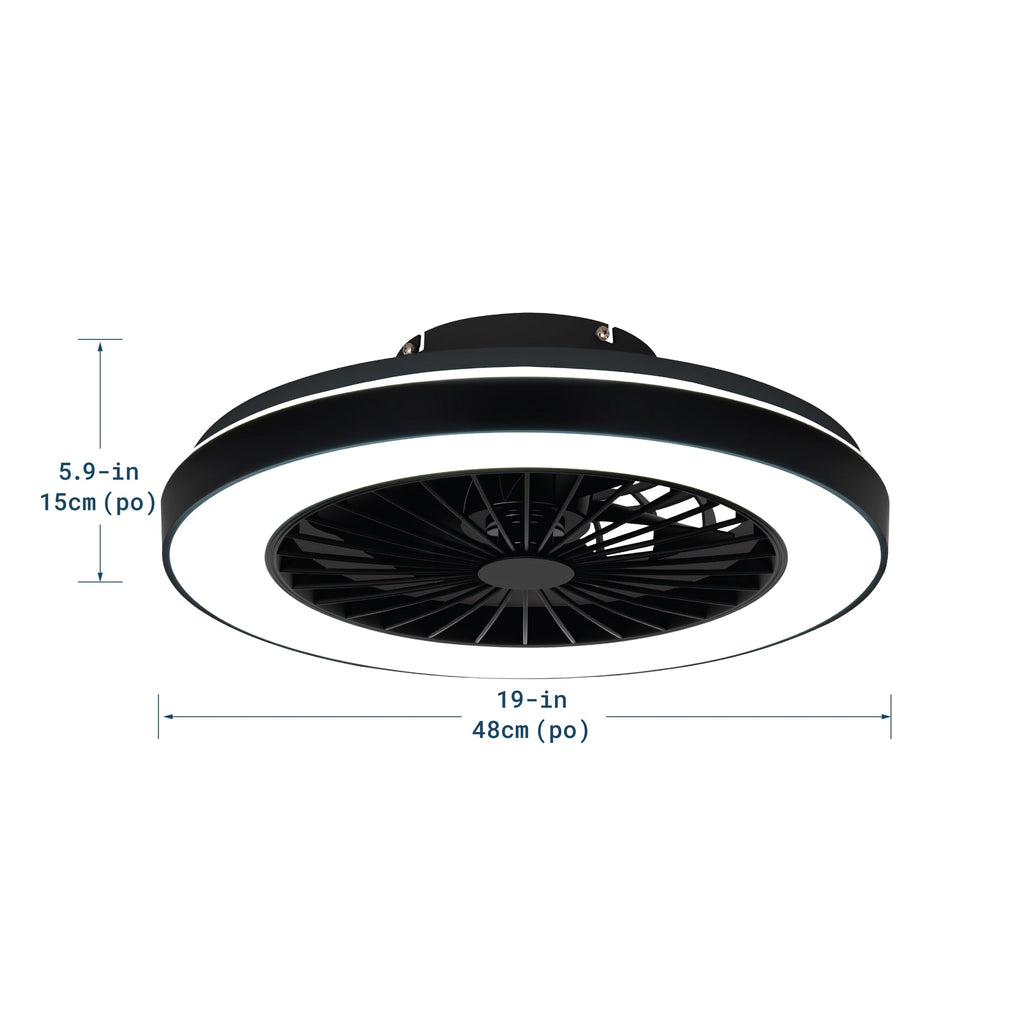 Ventilador con lámpara LED Neo