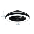 Ventilador con lámpara LED Neo
